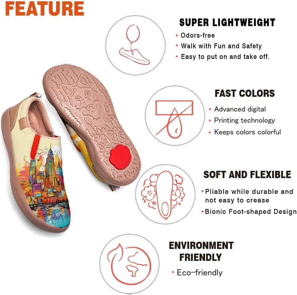 Slip On Loafers for Men Lightweight Cozy Casual Shoes Art Painted Walking Travel Sneakers