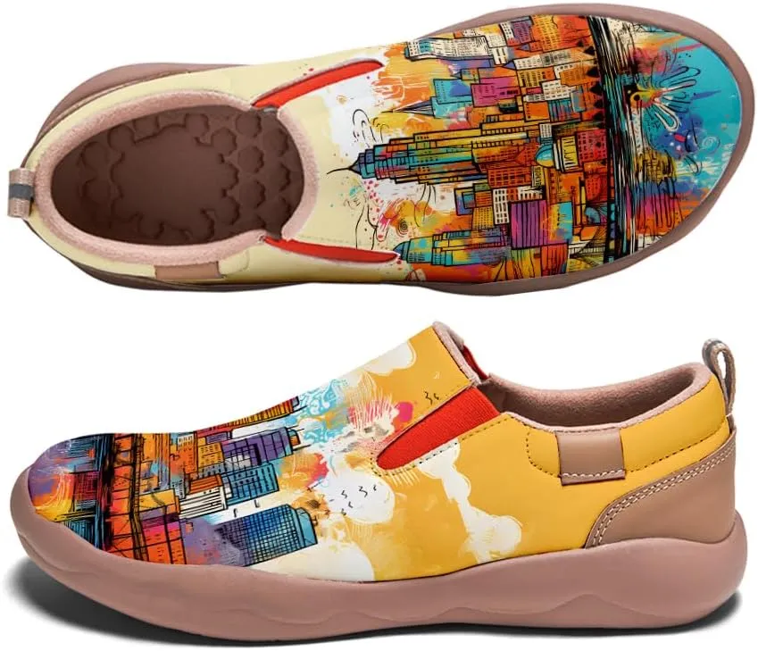 Slip On Loafers for Men Lightweight Cozy Casual Shoes Art Painted Walking Travel Sneakers