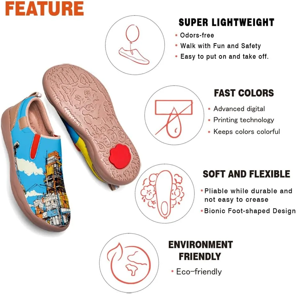 Slip On Loafers for Men Lightweight Cozy Casual Shoes Art Painted Walking Travel Sneakers