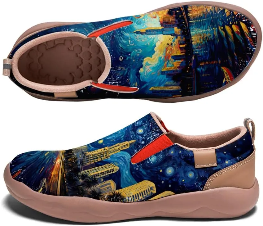 Slip On Loafers for Women Lightweight Comfort Casual Shoes Art Painted Travel Sneakers