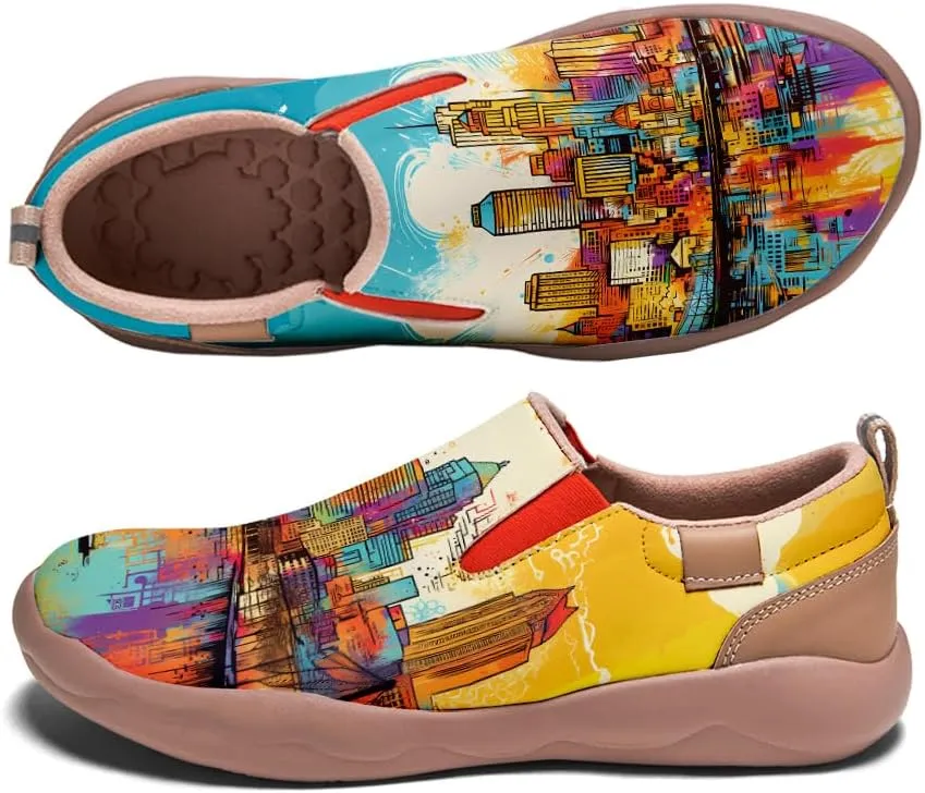 Slip On Loafers for Women Lightweight Cozy Casual Shoes Art Painted Walking Travel Sneakers