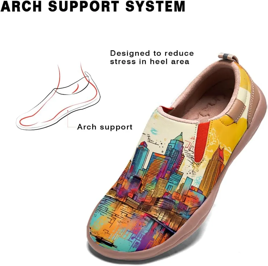 Slip On Loafers for Women Lightweight Cozy Casual Shoes Art Painted Walking Travel Sneakers