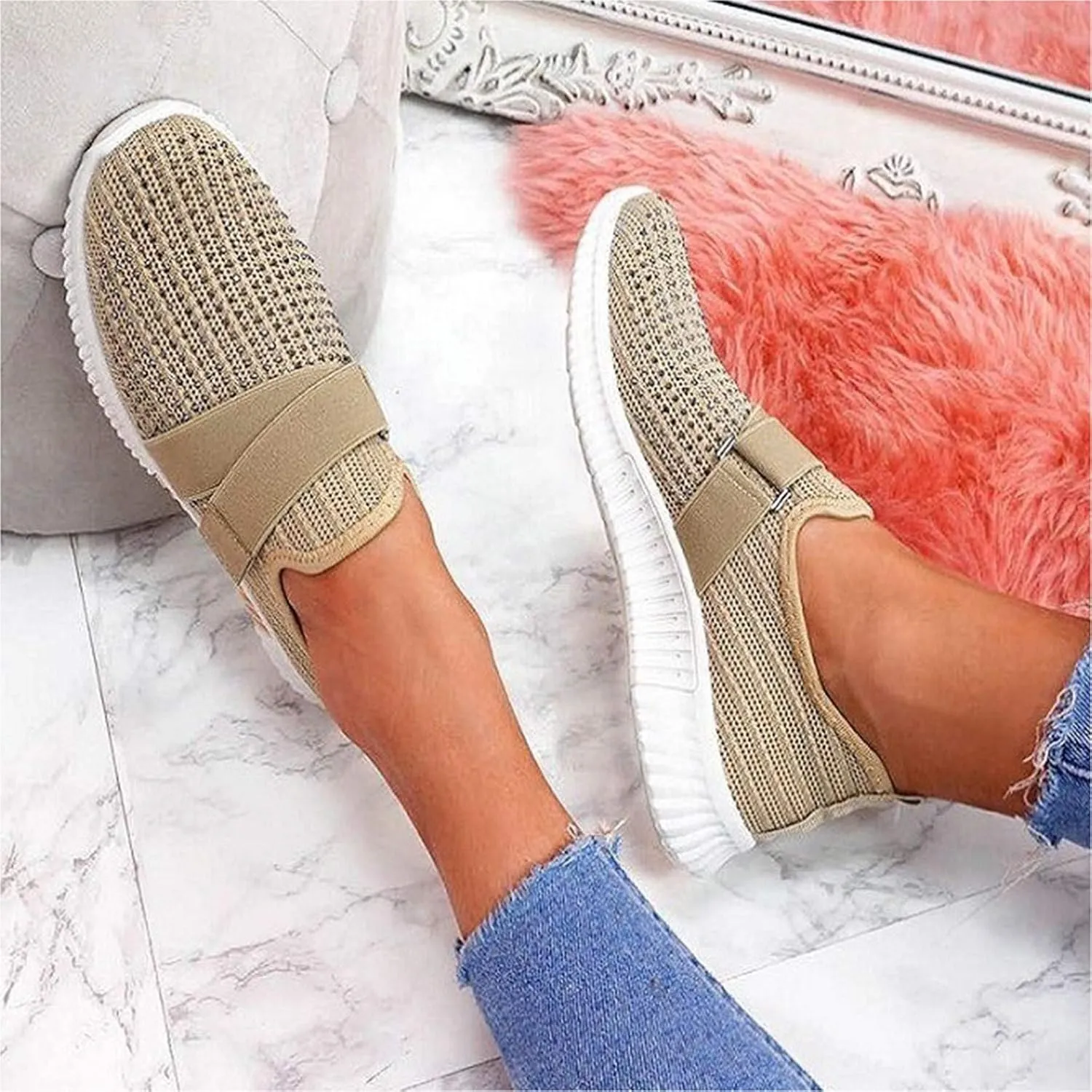 Sneakers for Women Walking Shoes Non Slip Lightweight Mens Casual Shoes Wide Feet Shoes Casual Black Platform Sneaker Black Tennis Shoe Loafers Casual Slip On