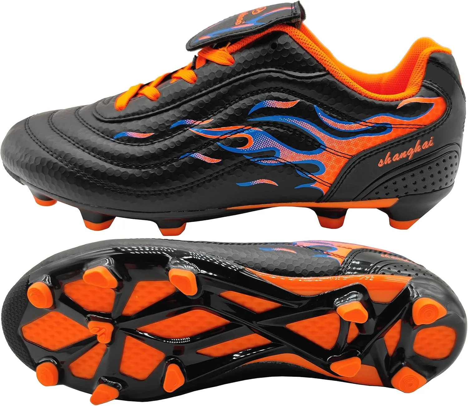 Soccer Cleats for Mens Womens Long Studs Firm Ground Training Athletic Football Shoes Outdoor/Indoor Running Spikes Softball Boys Girls