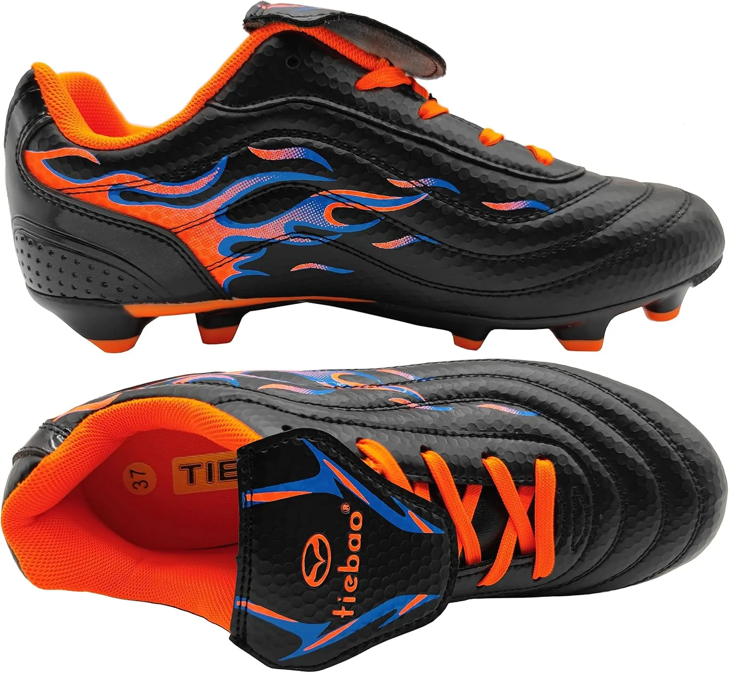Soccer Cleats for Mens Womens Long Studs Firm Ground Training Athletic Football Shoes Outdoor/Indoor Running Spikes Softball Boys Girls