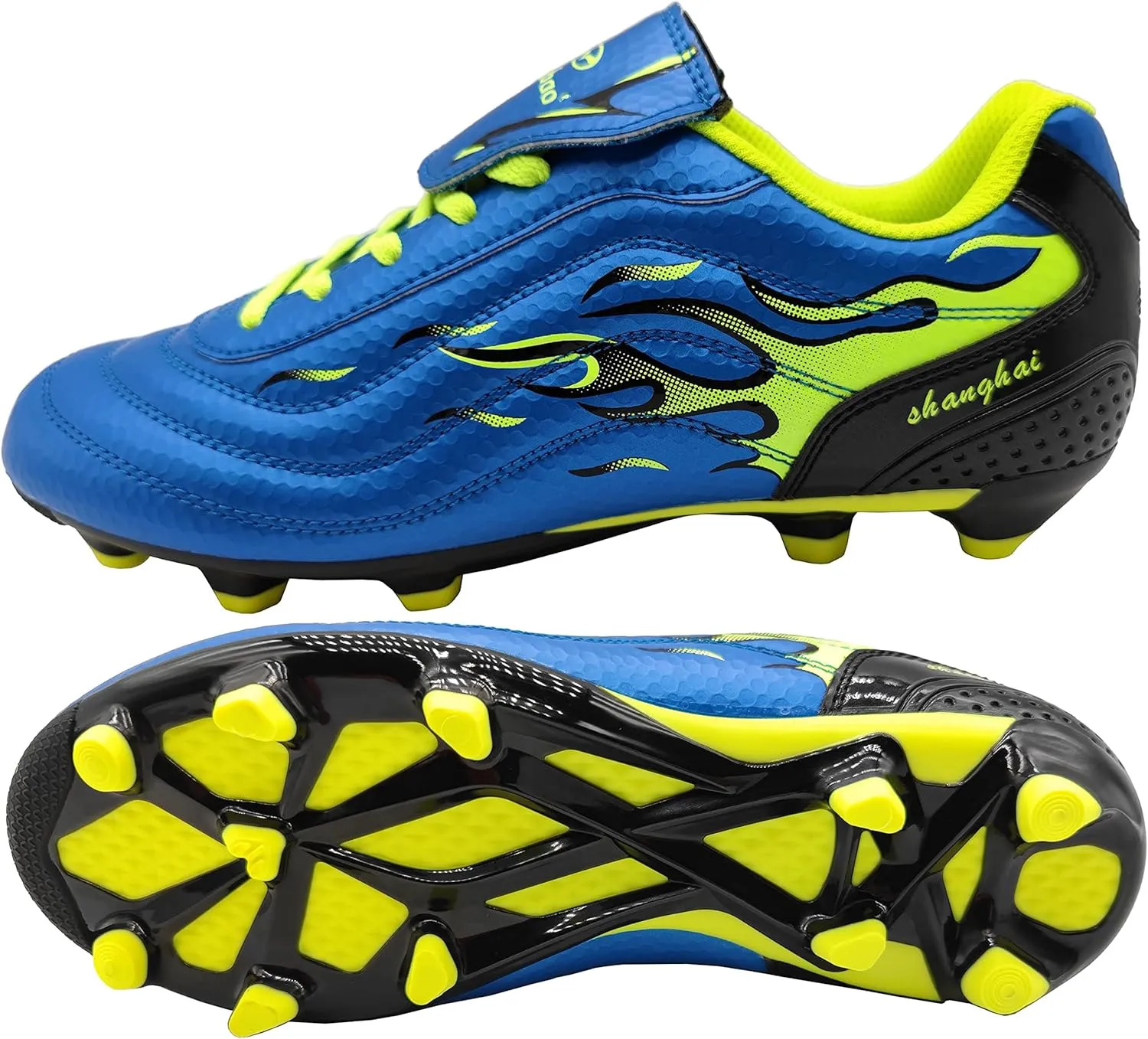 Soccer Cleats for Mens Womens Long Studs Firm Ground Training Athletic Football Shoes Outdoor/Indoor Running Spikes Softball Boys Girls