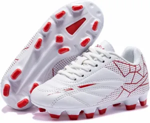 Soccer Cleats for Toddler and Little Kids, FG Lace Up Soccer Shoes, Firm Ground Outsoles for Artificial Turf, 3 Colors