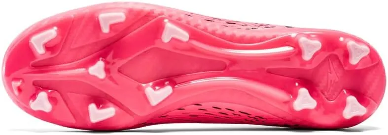 Soccer Cleats, High Top Athletic Shoes, Professional Training Spikes, Pink, Non-Slip Rubber Sole