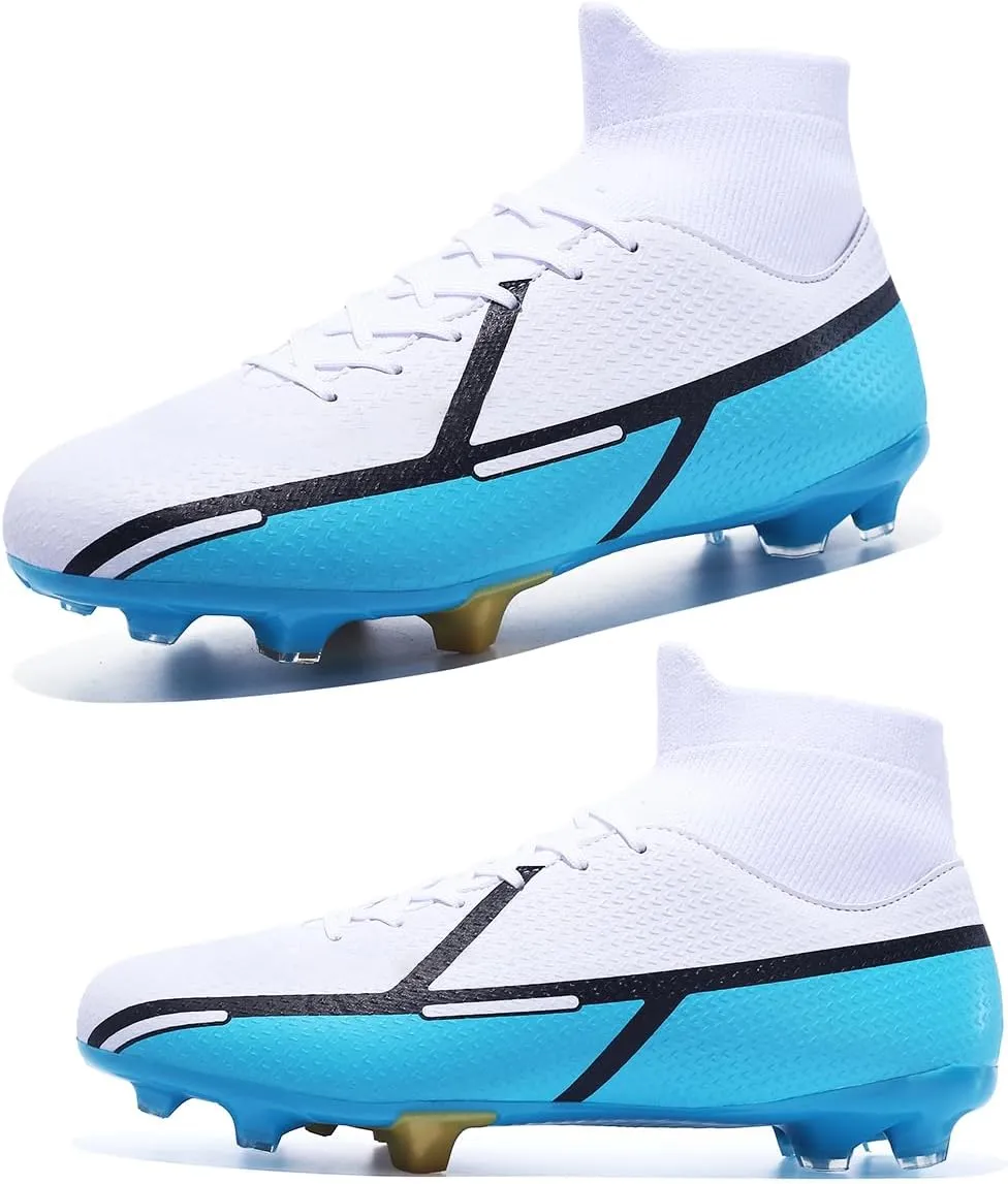 Soccer Cleats Indoor Soccer Shoes Mens Womens Anti Slip High Top Outdoor Grass Turf Football Cleats