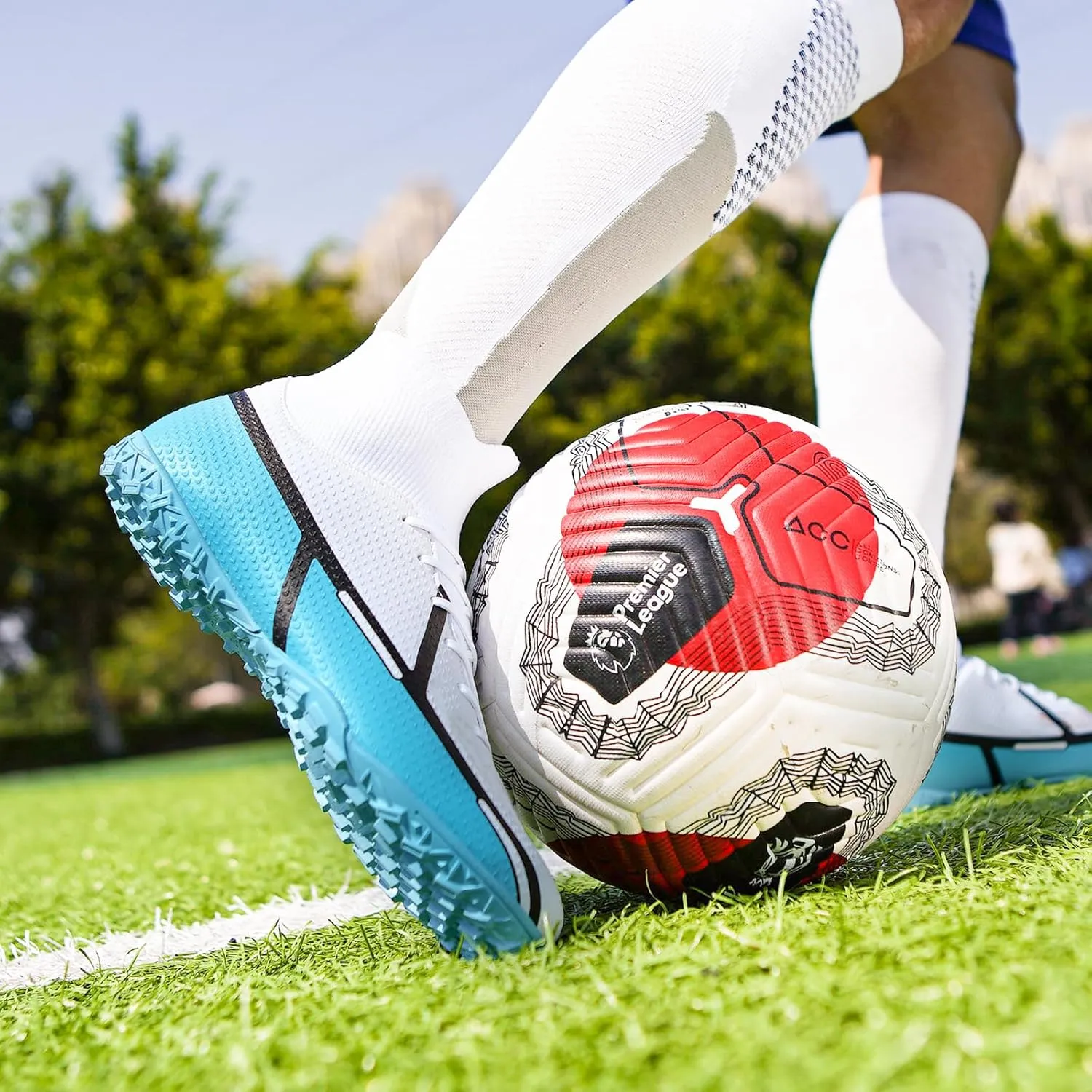 Soccer Cleats Indoor Soccer Shoes Mens Womens Anti Slip High Top Outdoor Grass Turf Football Cleats