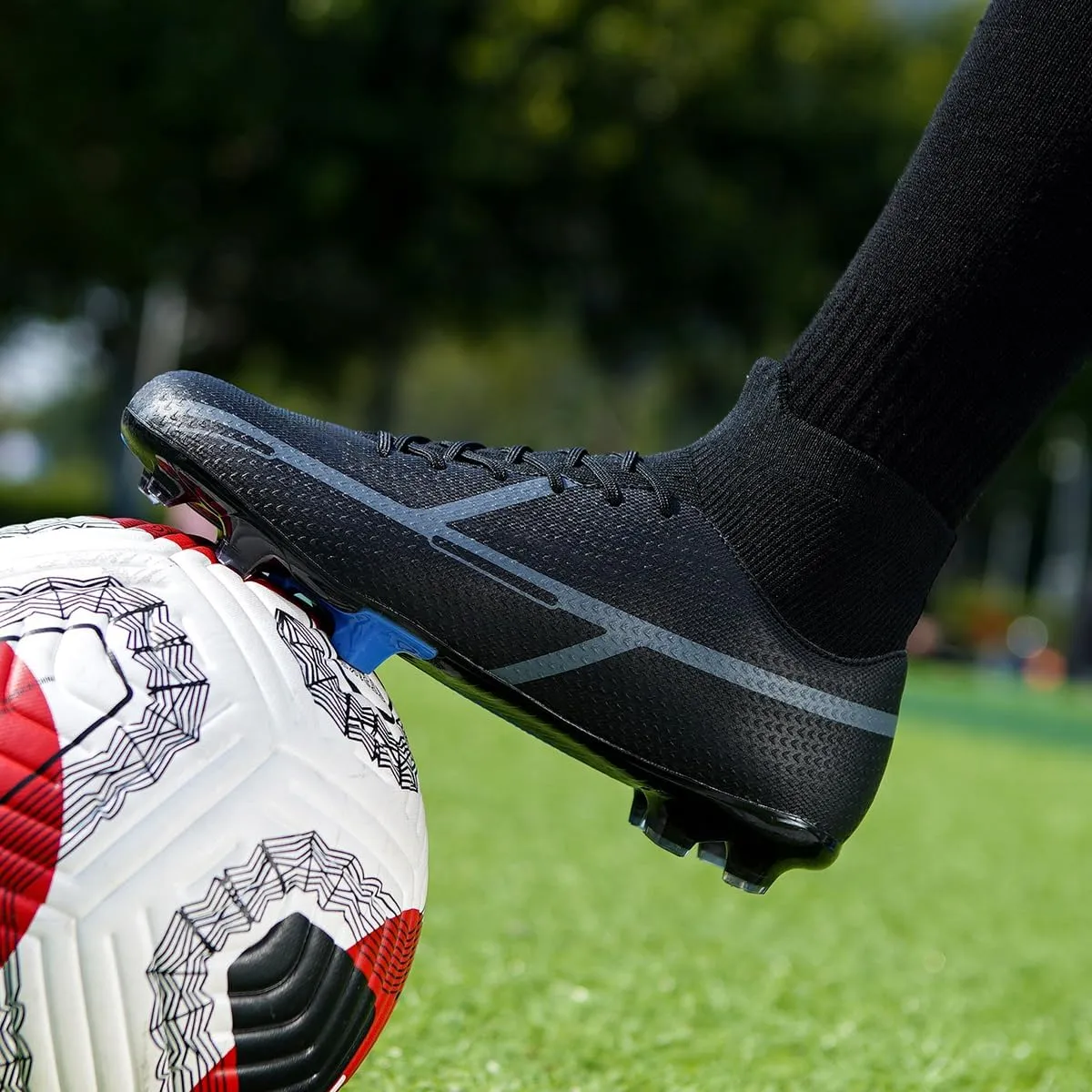 Soccer Cleats Indoor Soccer Shoes Mens Womens Anti Slip High Top Outdoor Grass Turf Football Cleats