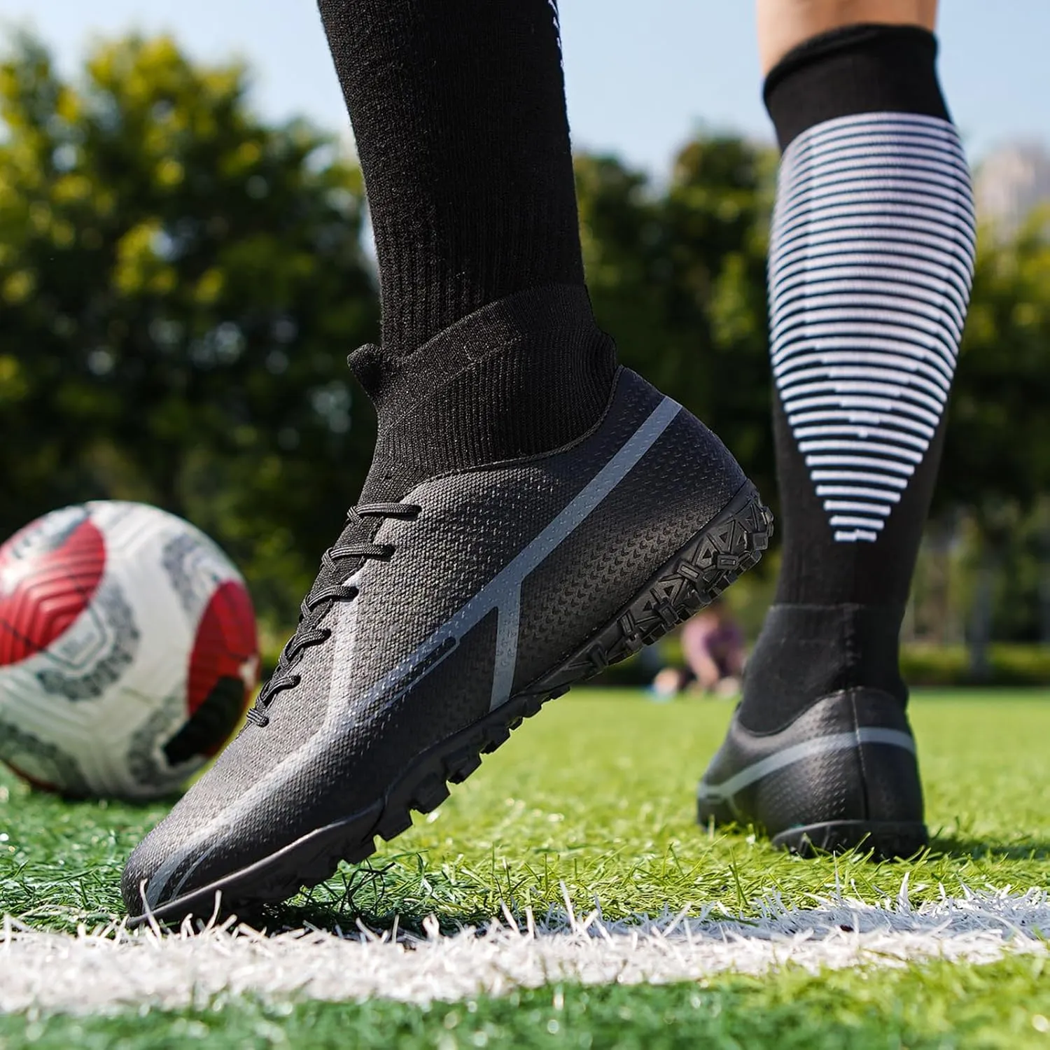 Soccer Cleats Indoor Soccer Shoes Mens Womens Anti Slip High Top Outdoor Grass Turf Football Cleats