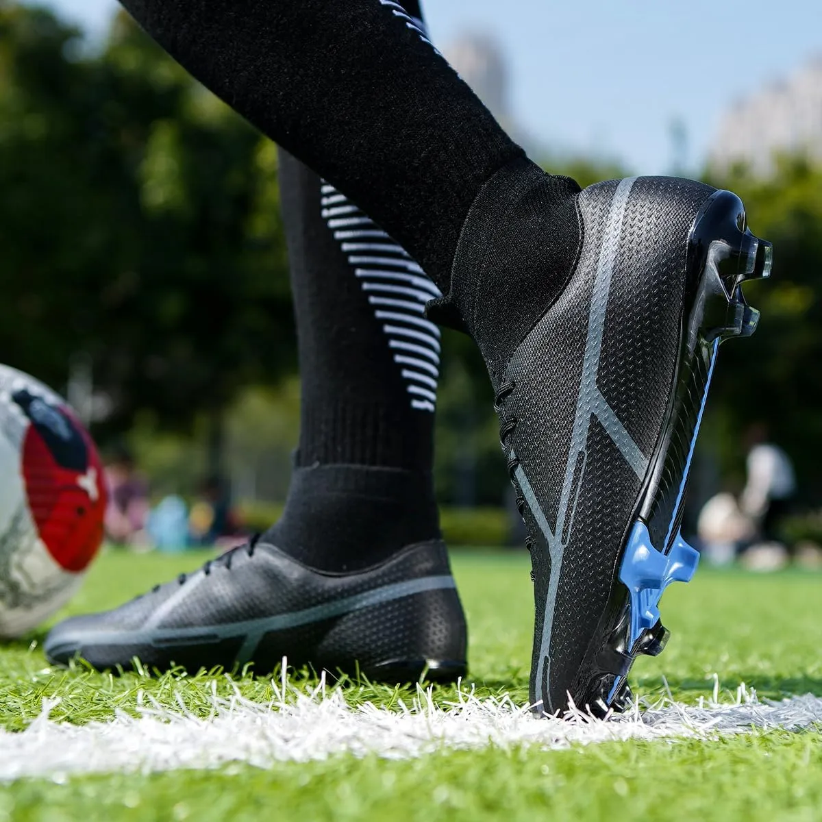 Soccer Cleats Indoor Soccer Shoes Mens Womens Anti Slip High Top Outdoor Grass Turf Football Cleats