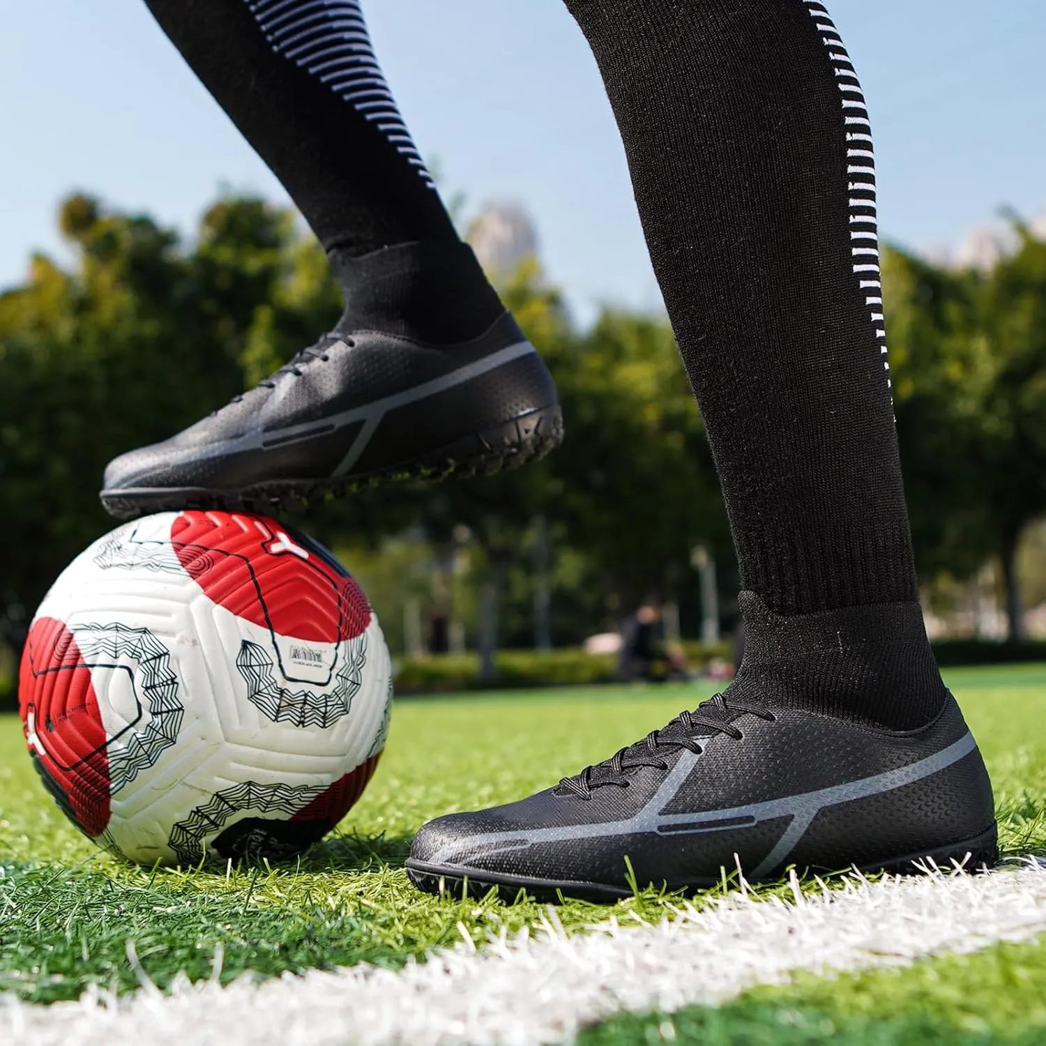 Soccer Cleats Indoor Soccer Shoes Mens Womens Anti Slip High Top Outdoor Grass Turf Football Cleats