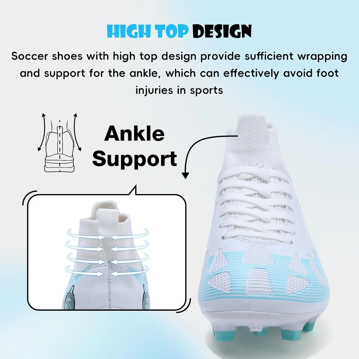 Soccer Cleats Kids Boys Girls Athletic Outdoor Football Shoes