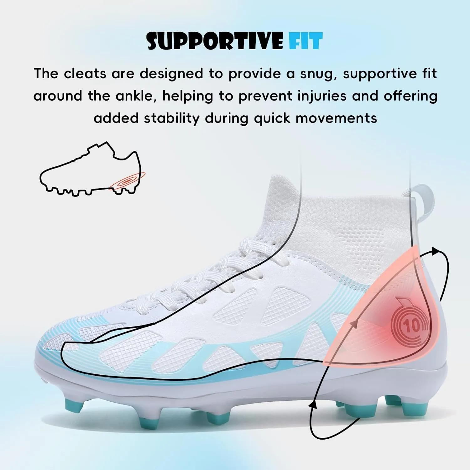 Soccer Cleats Kids Boys Girls Athletic Outdoor Football Shoes