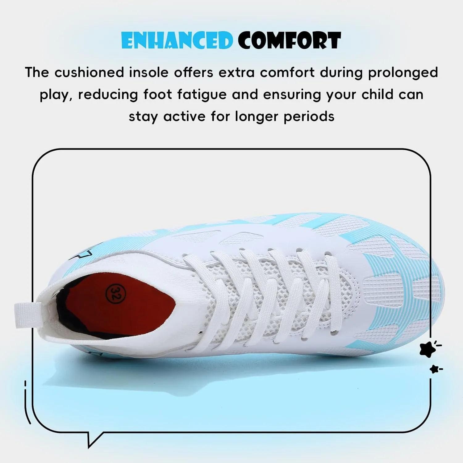 Soccer Cleats Kids Boys Girls Athletic Outdoor Football Shoes