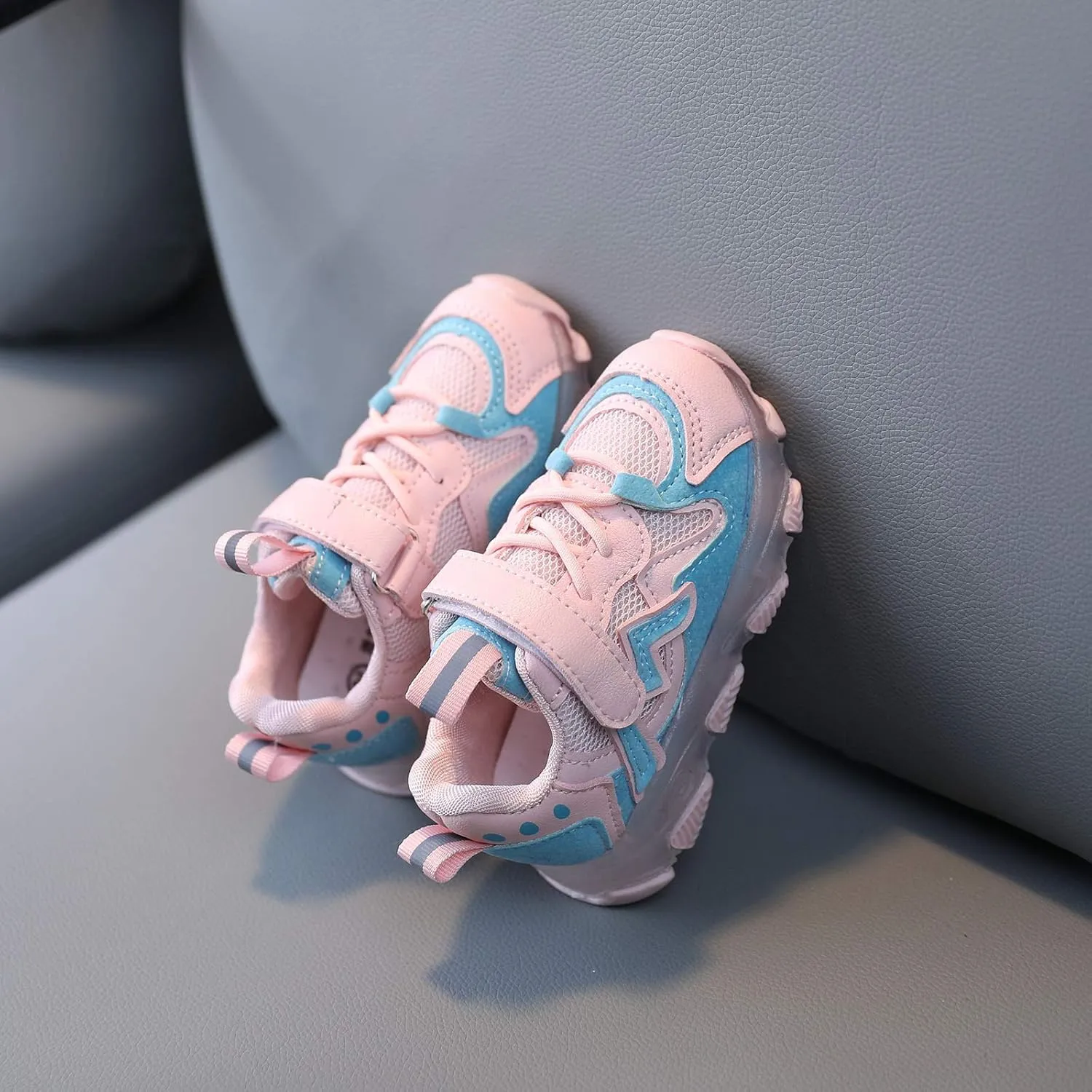 Toddler Baby Boys Girls LED Light Up Luminous Sneakers Casual Comfortable Breathable Slip On Running Sport Shoes