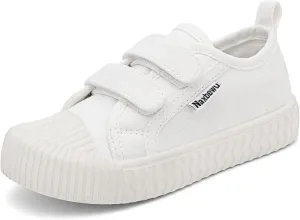 Toddler Boys & Girls Sneaker Adjustable Slip On Canvas Hook and Loops Walking Shoes,Size 5-12