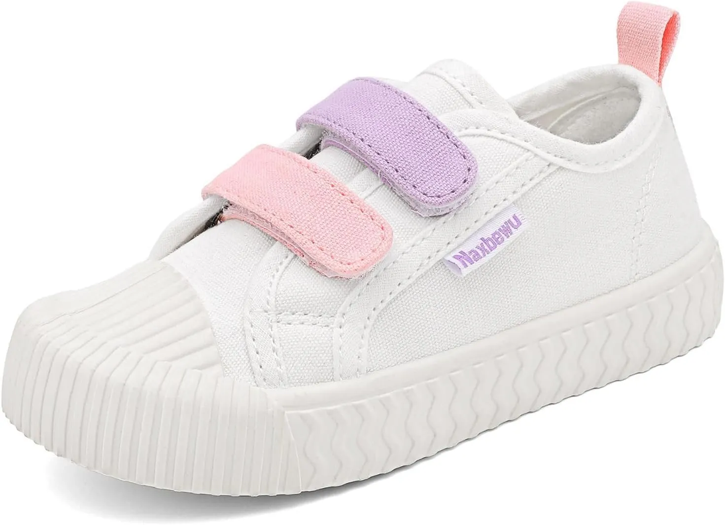 Toddler Boys & Girls Sneaker Adjustable Slip On Canvas Hook and Loops Walking Shoes,Size 5-12