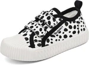 Toddler Boys & Girls Sneaker Adjustable Slip On Canvas Hook and Loops Walking Shoes,Size 5-12