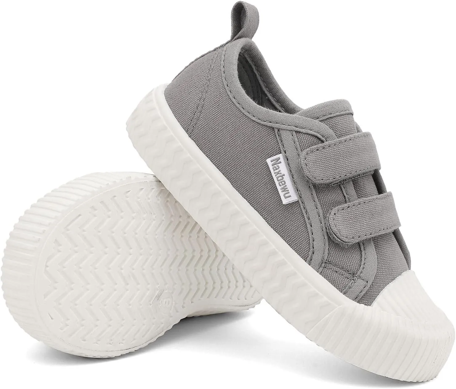 Toddler Boys & Girls Sneaker Adjustable Slip On Canvas Hook and Loops Walking Shoes,Size 5-12