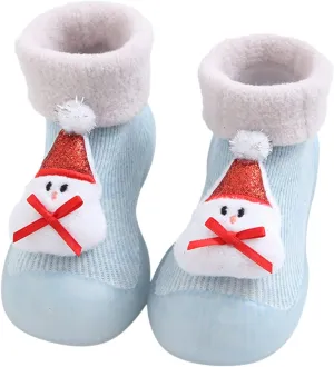 Toddler Girl Shoes,Christmas Baby Socks Shoes Children Winter Warm Cartoon Socks Shoes Floor Socks Baby Boots