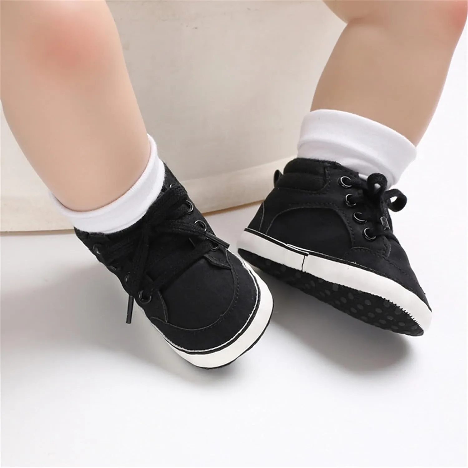 Toddler Girls Boys High Top Canvas Shoes Soft Rubber Sole Warm Sport Shoes Outdoor Casual Solid Boots with Strap