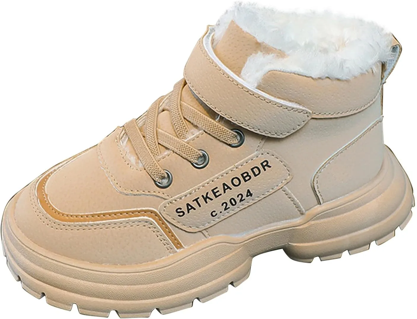 Toddler Kids Snow Boots Warm Fr Lined Winter Boots Comfortable Ankle Booties Boys Girls Outdoor Hiking Boots
