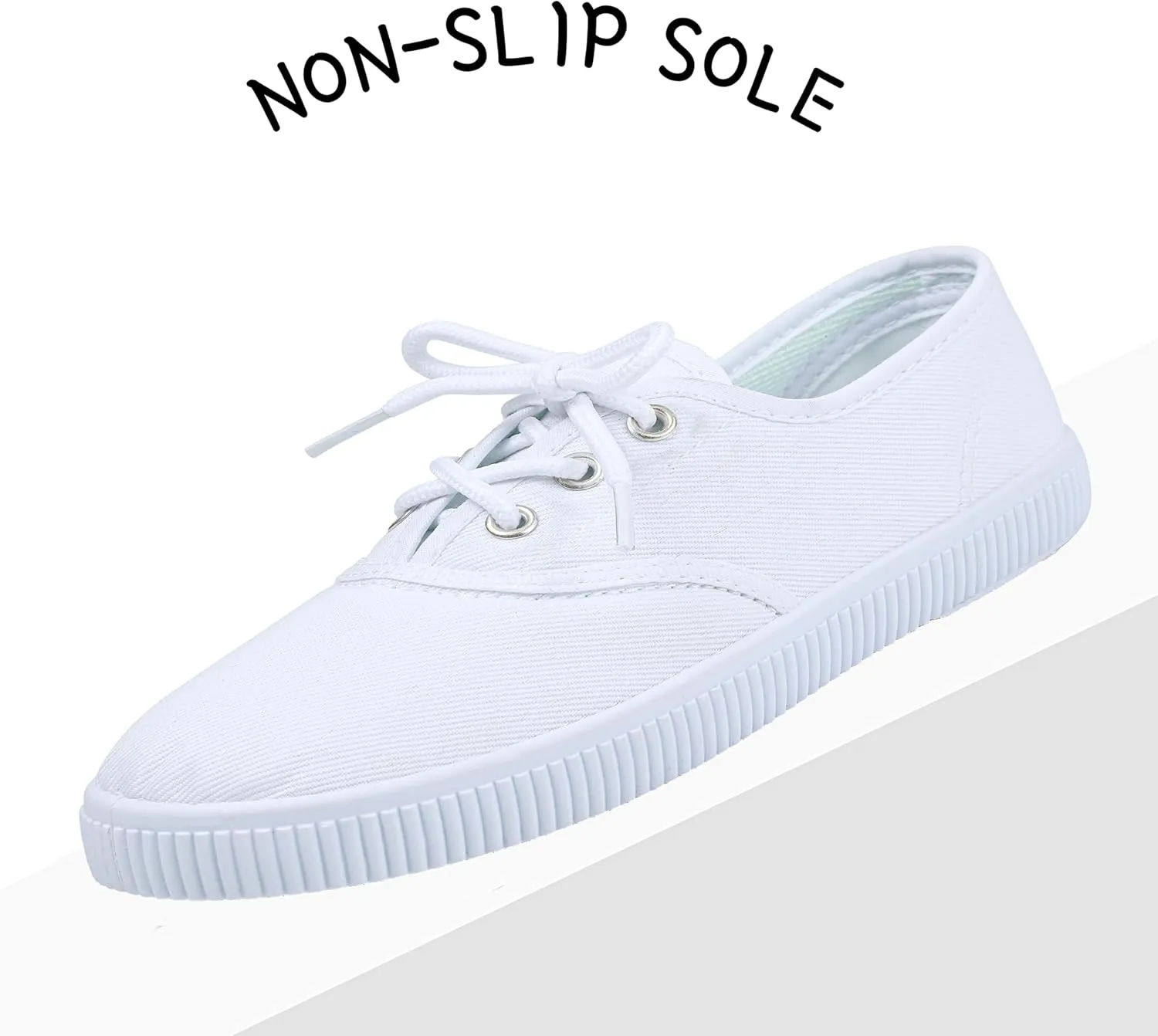 Toddler Kids White Canvas Shoes for Boys Girls Sneakers Slip-on Comfortable Fashion Light Weight Skin-Friendly Causal Running Tennis Shoes (Toddle/Little Kids/Big Kids)