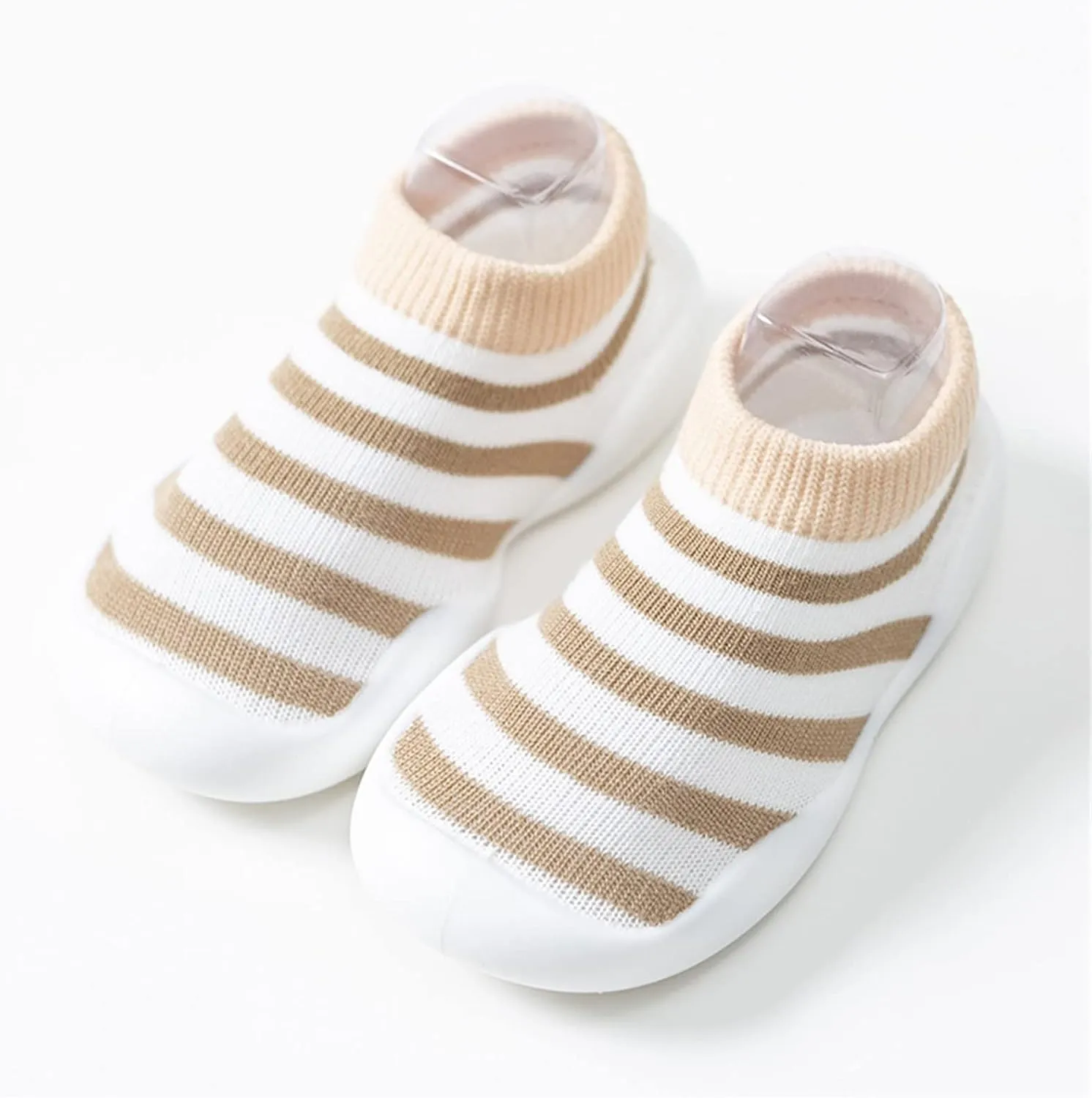 Toddler Sock Shoes Toddler Kids Infant Newborn Baby Boys Girls Shoes First Walkers Striped Plaid Antislip Sock Shoes B