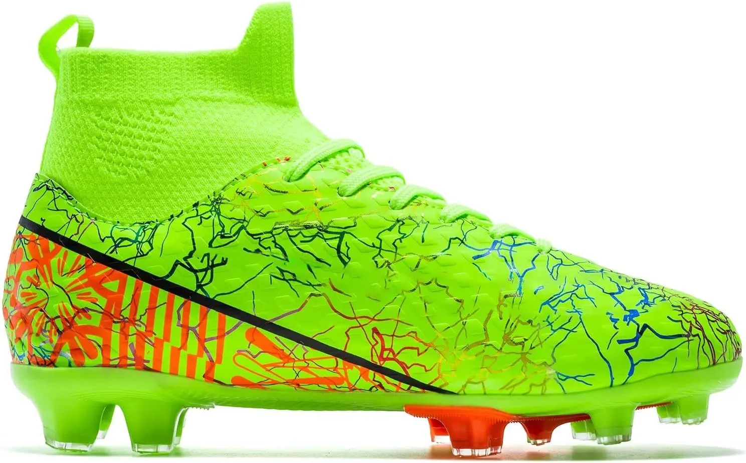 Unisex-Child Soccer Cleats Lightweight Training Football Cleats for Youth Futsal