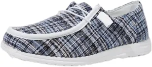 Unisex Lace-up Loafers Leather Trim Flats Low Top Walking Driving Shoes,Ultralight Boat Breathable Flexible Casual for Daily Wear