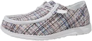 Unisex Lace-up Loafers Leather Trim Flats Low Top Walking Driving Shoes,Ultralight Boat Breathable Flexible Casual for Daily Wear