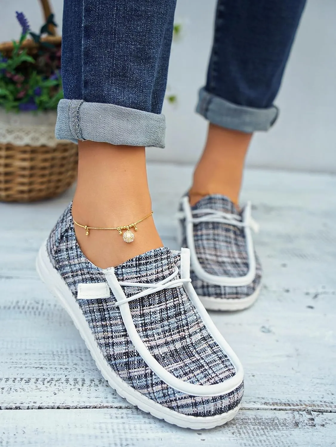 Unisex Lace-up Loafers Leather Trim Flats Low Top Walking Driving Shoes,Ultralight Boat Breathable Flexible Casual for Daily Wear