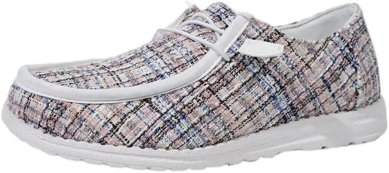 Unisex Lace-up Loafers Leather Trim Flats Low Top Walking Driving Shoes,Ultralight Boat Breathable Flexible Casual for Daily Wear