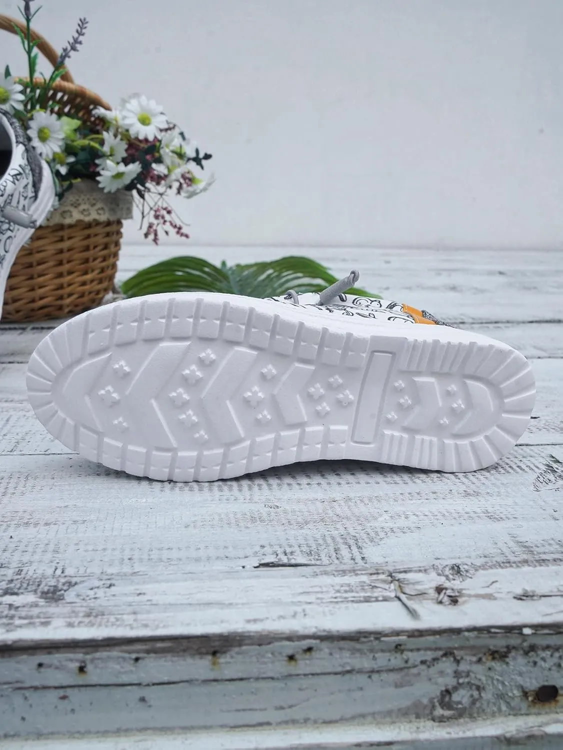 Unisex Lace-up Loafers Unique Pattern Print Canvas Slip-on Shoes Bohemian Fashion Low Top Walking Driving Shoes,Lightweight Boat Breathable Flexible Casual for Daily Wear