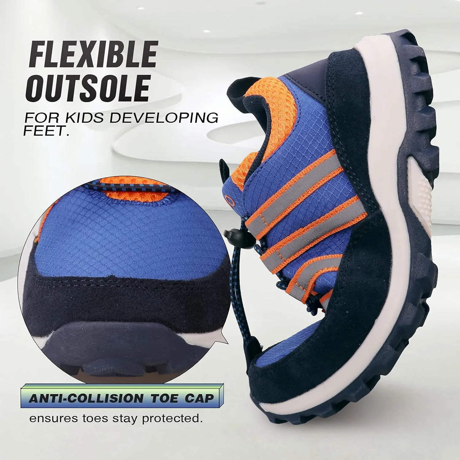UOVO Boys Sneakers - Boys Hiking Tennis Running Shoes - Kids Waterproof Athletic Outdoor Sneakers - Non-Slip Comfortable (Little/Big Boys)