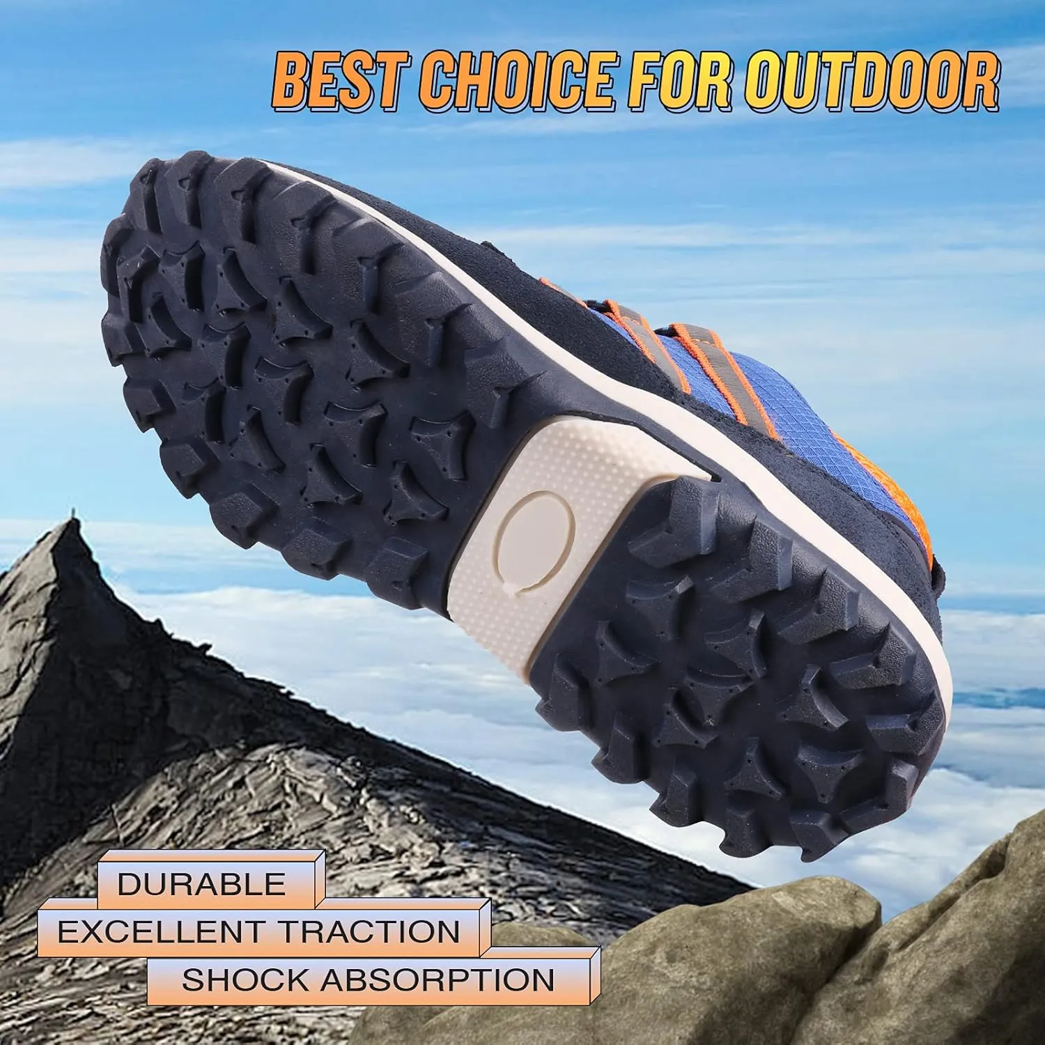 UOVO Boys Sneakers - Boys Hiking Tennis Running Shoes - Kids Waterproof Athletic Outdoor Sneakers - Non-Slip Comfortable (Little/Big Boys)