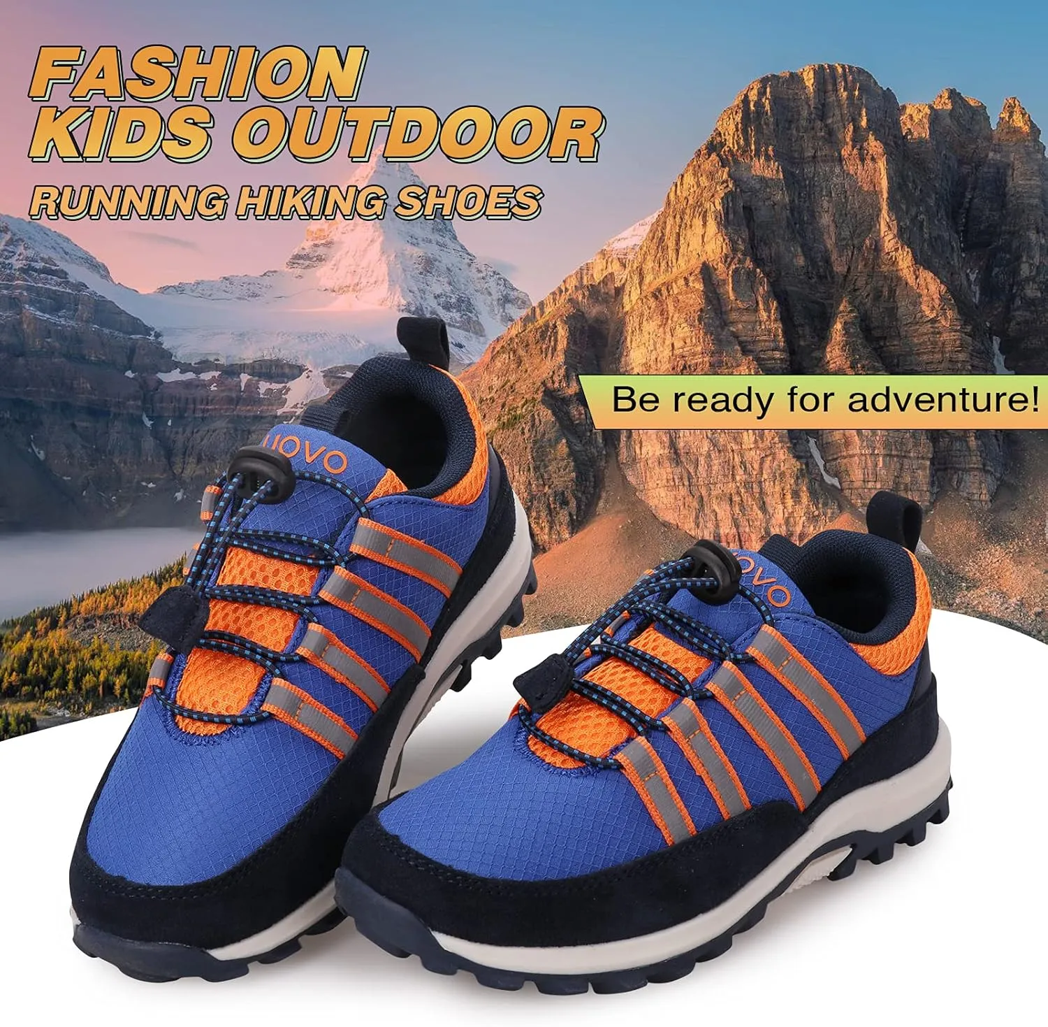 UOVO Boys Sneakers - Boys Hiking Tennis Running Shoes - Kids Waterproof Athletic Outdoor Sneakers - Non-Slip Comfortable (Little/Big Boys)