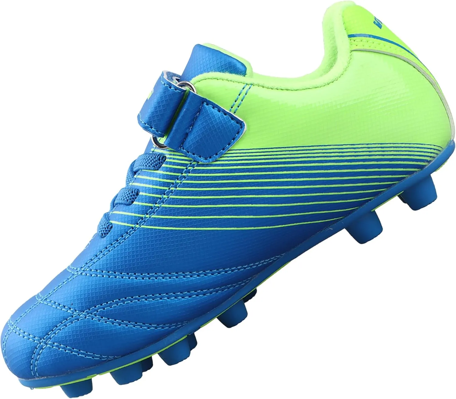 Vizari Loma FG Soccer Cleats for Kids | Firm Ground Shoes with Hook & Loop Closure | Synthetic Upper Toddler Shoes with Rubber Sole for Enhanced Performance and Traction | Ideal for Boys & Girls