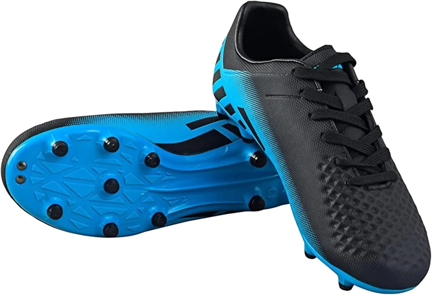 Vizari Santos Firm Ground Kids Soccer Cleats | Girls and Boys Soccer Cleats Embossed Synthetic Upper with Built-in Sock | Football Shoes with Molded TPU Outsole for Maximum Traction