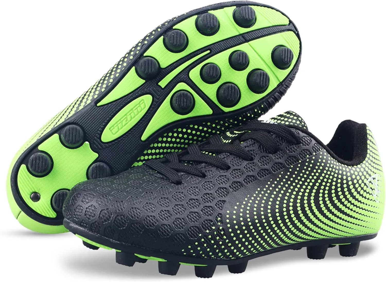 Vizari USA Stealth Boys Girls Soccer Cleats | Youth Firm Ground Athletic Outdoor Football Shoes for Toddler, Little Kid, Big Kid | Lightweight & Durable