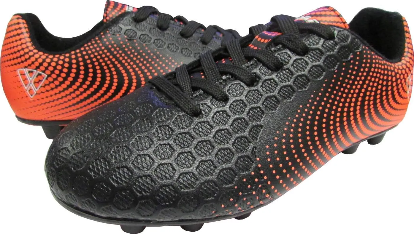 Vizari USA Stealth Boys Girls Soccer Cleats | Youth Firm Ground Athletic Outdoor Football Shoes for Toddler, Little Kid, Big Kid | Lightweight & Durable