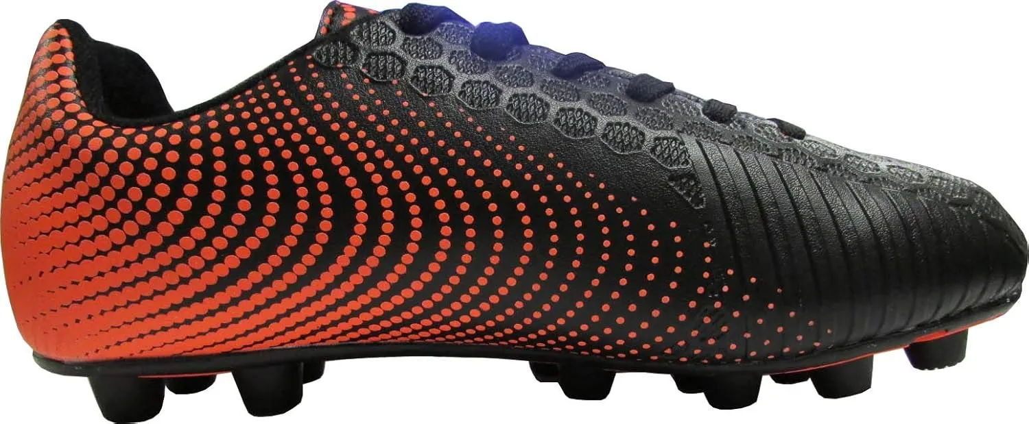 Vizari USA Stealth Boys Girls Soccer Cleats | Youth Firm Ground Athletic Outdoor Football Shoes for Toddler, Little Kid, Big Kid | Lightweight & Durable