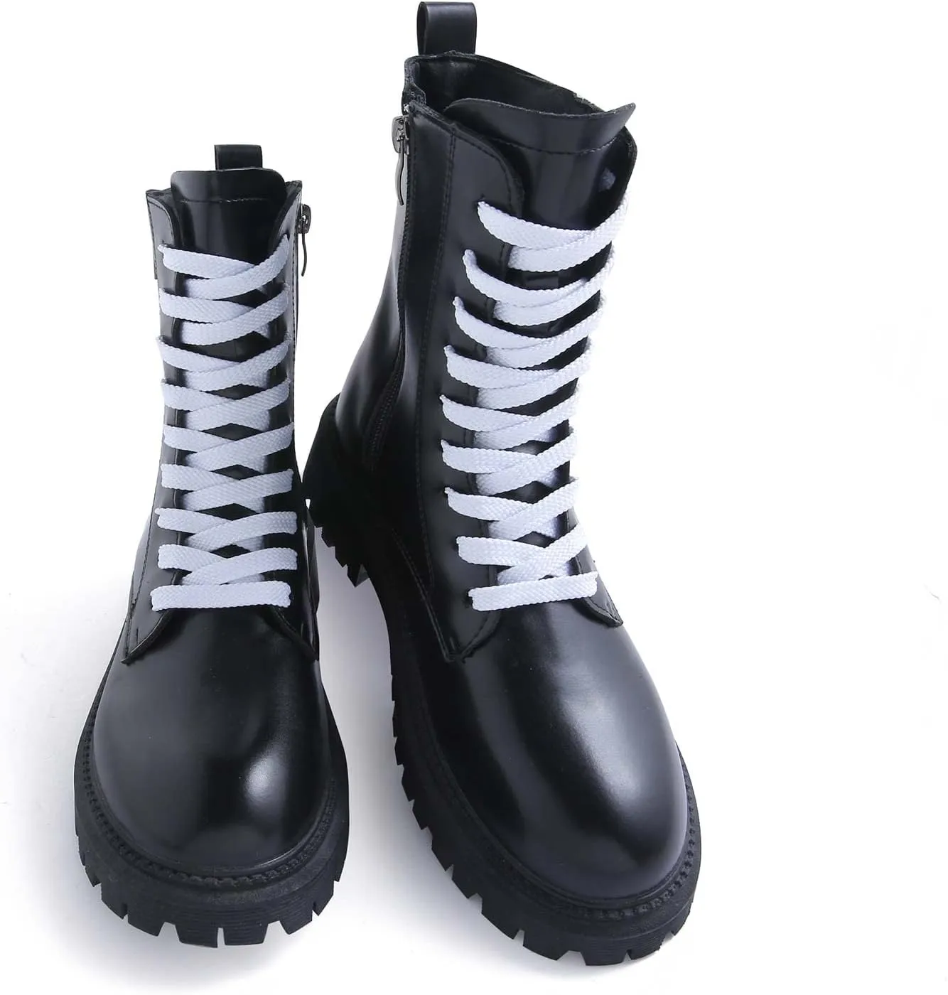 VSUDO Double Layer Shoe Laces for Sneakers,5/16" Flat Shoelaces Compatible with Converse, Vans, and Air Force - 2 Pairs