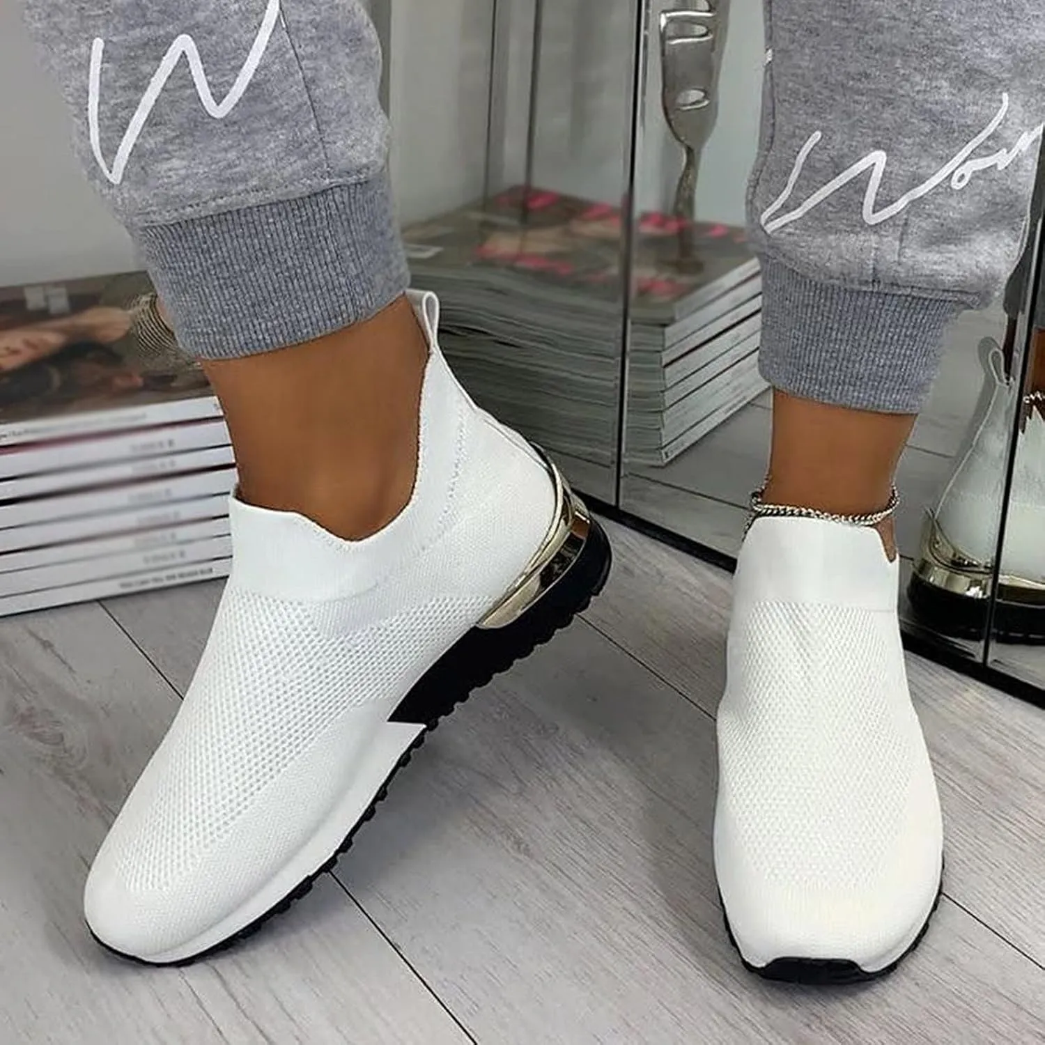 Walking Shoes Women Mesh Women's Shoes Casual Fashion Sneakers 2025 Comfortable Orthopedic Sandals High Top Basketball Shoe Loafers Casual Slip On