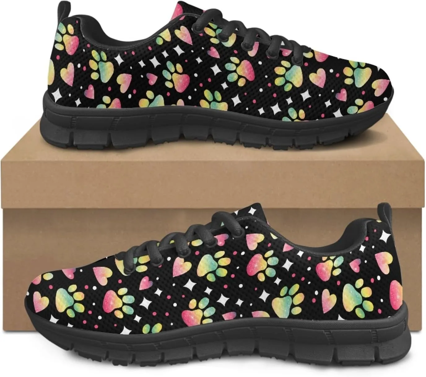 Wanyint Running Shoes for Women Outer Space Comfort Girls Sneakers Slip-on Training Athletic Shoes