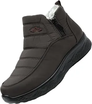 Waterproof Boots for Women Anti-Slip Mid-Calf Snow Boots Warm Outdoor Comfortable Hiking Booties