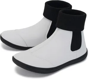 WHITIN Women's Wide Barefoot Ankle Boots | Minimalist Chelsea Styles | Zero Drop | Stacked Sock-like Cuffs